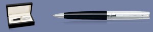 Długopis Sheaffer 300 Czarny Skuwka Chrom CT + Wood Box - 9314