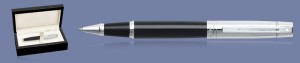 Pióro kulkowe Sheaffer 300 Czarne Skuwka Chrom CT + Wood Box - 9314