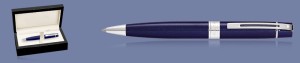 Długopis Sheaffer 300 Niebieski Błyszczący CT + Wood Box - 9341