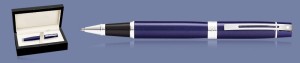 Pióro kulkowe Sheaffer 300 Niebieski Błyszczący CT + Wood Box - 9341