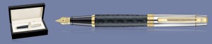 Pióro wieczne Sheaffer 300 Czarne Wzór Rodełkowy GT + Wood Box - 9347