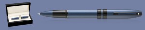 Pióro kulkowe Sheaffer Icon Metallic Blue + Wood Box - 9110