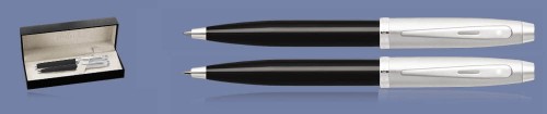 Zestaw Długopis + Ołówek Sheaffer 100 Czarne Skuwka Chrom CT + WW30 Box - 9313