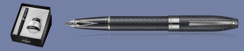 Zestaw Pióro wieczne Sheaffer Legacy Chevron Matte Black PVD + Atrament - 9066
