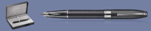 Pióro wieczne Sheaffer Legacy Chevron Matte Black PVD + Lux WW32 Box - 9066