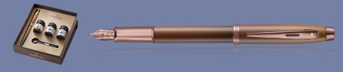 Zestaw Pióro wieczne Sheaffer 100 Coffee Edition wykończenia PVD + Trzy Atramenty - 9374