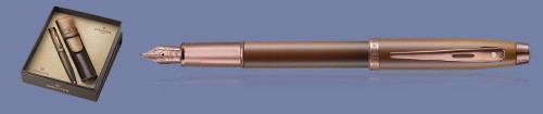 Zestaw Pióro wieczne Sheaffer 100 Coffee Edition wykończenia PVD + Etui Skóra Coffee - 9374