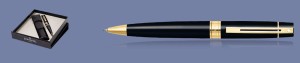 Zestaw Długopis Sheaffer 300 Czarny GT + Etui Skórzane - 9325