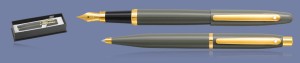 Zestaw Pióro wieczne + Długopis Sheaffer VFM Glossy Light Gray PVD + WW31 Box - 9427
