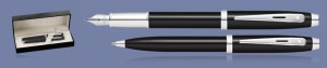 Zestaw Pióro wieczne + Długopis Sheaffer 100 Czarny Błyszczący CT + WW30 Box - 9338