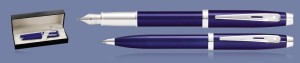 Zestaw Pióro wieczne + Długopis Sheaffer 100 Niebieski Błyszczący CT + WW30 Box - 9339
