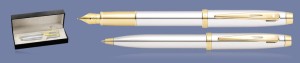 Zestaw Pióro wieczne + Długopis Sheaffer 100 Błyszczący Chrom GT + WW30 Box - 9340