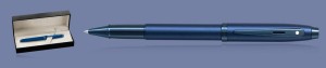 Pióro kulkowe Sheaffer 100 Monochrome Satin Blue PVD + WW30 Box - 9371