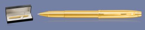 Pióro kulkowe Sheaffer 100 Monochrome Glossy Gold PVD  + WW30 Box - 9372
