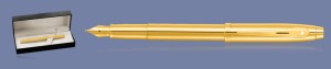 Pióro wieczne Sheaffer 100 Monochrome Glossy Gold PVD + WW30 Box - 9372