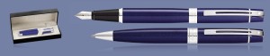 Zestaw Pióro wieczne + Długopis Sheaffer 300 Niebieski Błyszczący CT + WW30 Box - 9341