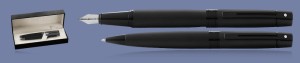 Zestaw Pióro wieczne + Długopis Sheaffer 300 Czarny Mat Wykończenia PVD + WW30 Box - 9343