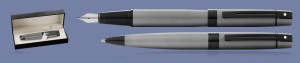 Zestaw Pióro wieczne + Długopis Sheaffer 300 Szary Mat Wykończenia PVD + WW30 Box - 9345