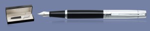Pióro wieczne Sheaffer 300 Czarne Skuwka Chrom CT + WW30 Box - 9314