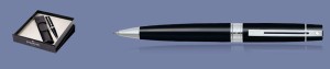 Zestaw Długopis Sheaffer 300 Czarny CT + Etui Skórzane - 9312