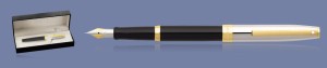 Pióro wieczne Sheaffer Sagaris Czarne Skuwka Chrom GT + WW30 Box - 9475