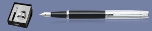 Zestaw Pióro wieczne Sheaffer 300 Czarne Skuwka Chrom CT + Atrament - 9314
