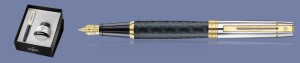 Zestaw Pióro wieczne Sheaffer 300 Czarne Wzór Rodełkowy GT + Atrament - 9347