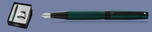 Zestaw Pióro wieczne Sheaffer 300 Zielony Mat Wykończenia PVD + Atrament - 9346