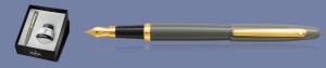 Zestaw Pióro wieczne Sheaffer VFM Glossy Light Gray PVD + Atrament - 9427