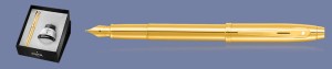 Zestaw Pióro wieczne Sheaffer 100 Monochrome Glossy Gold PVD + Atrament - 9372