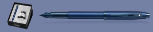 Zestaw Pióro wieczne Sheaffer 100 Monochrome Satin Blue PVD + Atrament - 9371