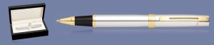 Pióro kulkowe Sheaffer 300 Błyszczący Chrom GT + Wood Box - 9342