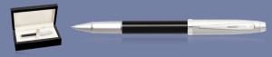 Pióro kulkowe Sheaffer 100 Czarne Skuwka Chrom CT + Wood Box - 9313
